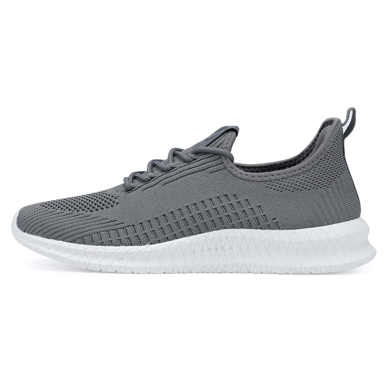 LCGJR Men's Running Shoes Ultra Lightweight Breathable Comfortable Walking Shoes Casual Fashion Sneakers Mesh Workout Shoes 7 Grey - BeesActive Australia