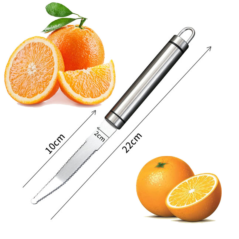 Setaria Viridis Stainless Steel Grapefruit Knife Serrated Knife for Fruit with Angled Blade Curved Serrated Grapefruit Knife for Easy Peeling Slicing Coring and Cutting - BeesActive Australia