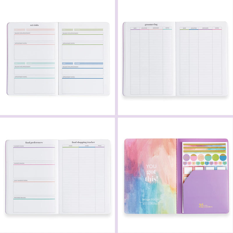 Pet Care Petite Planner. Featuring All About my Pet Section, Important Dates, Medical Info, Vet Visits, Vaccination and Medication Logs, Stickers and More! Portable Petite Planner by Erin Condren - BeesActive Australia