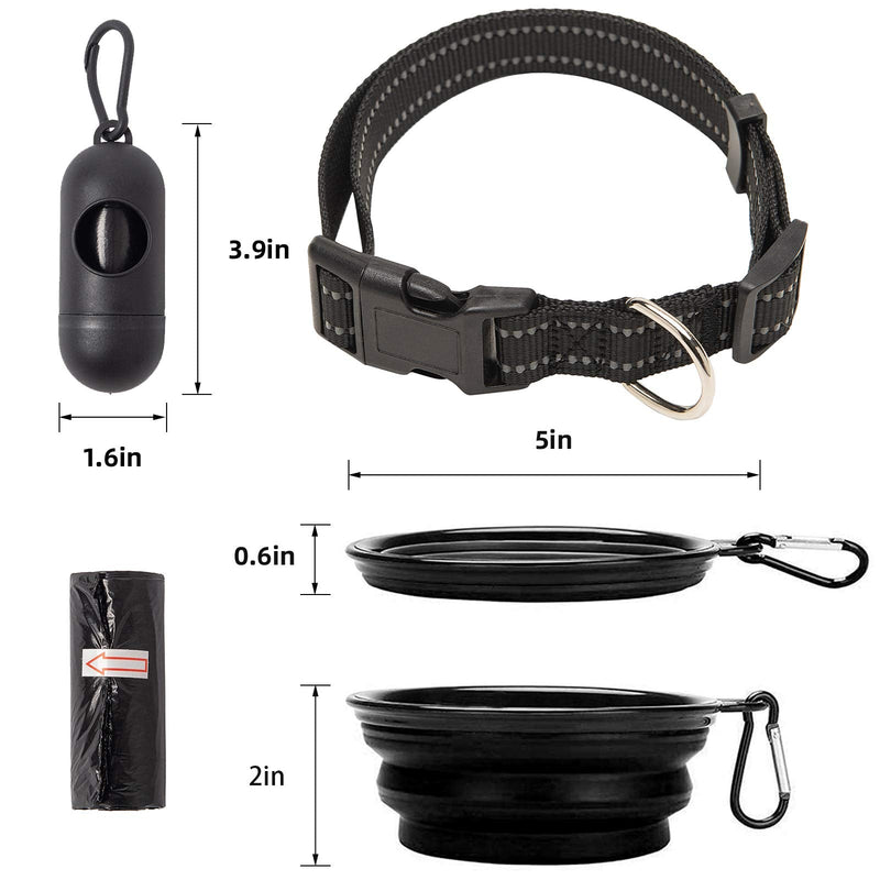 PINA Retractable Dog Leash, 26ft Dog Leash for Small Medium Large Dogs Up to 110lbs, 360° Tangle-Free Strong Reflective Nylon Tape, with Anti-Slip Handle, One-Handed Brake, Pause, Lock Black Blue - BeesActive Australia