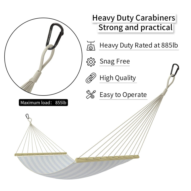 Carabiner Clip, 855lbs,3" Heavy Duty Caribeaners for Hammocks, Camping Accessories,Hiking,Keychains,Outdoors and Gym etc,D Shaped Spring Hook Small Carabiners for Dog Leash,Harness and Key Ring,Black 2 - BeesActive Australia