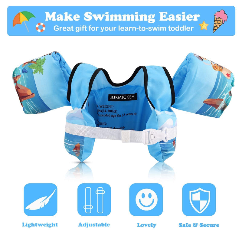 Kids Swim Vest, Jurmikey Toddler Swim Vest Jacket for 30-66 Pounds Boys & Girls, Puddle/Life Floaties for Infant from 2,3,4,5, 6, 7 Years Old, Childrens Training Jumper for Beach Swimming/Pool/Sea Haidao - BeesActive Australia
