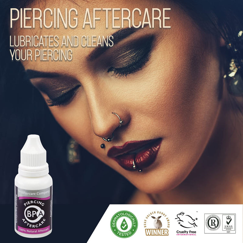 BPA Piercing Aftercare 1 x 10ml Bottle from The Aftercare Company - Dermatology Tested - Vegan Friendly - Cruelty Free - Unique Formula - BeesActive Australia