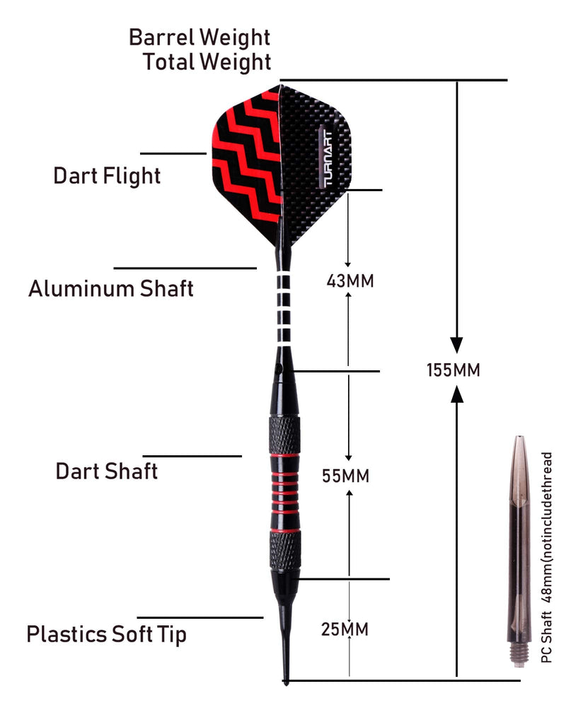 Darts Plastic Tip Professional Soft Tip Darts Set for Electronic Dartboard 9 Pcs 18 Grams with 50 Extra Tips 9 Shafts 27 Flights Tool Kit Gift Darts Case Blue - BeesActive Australia