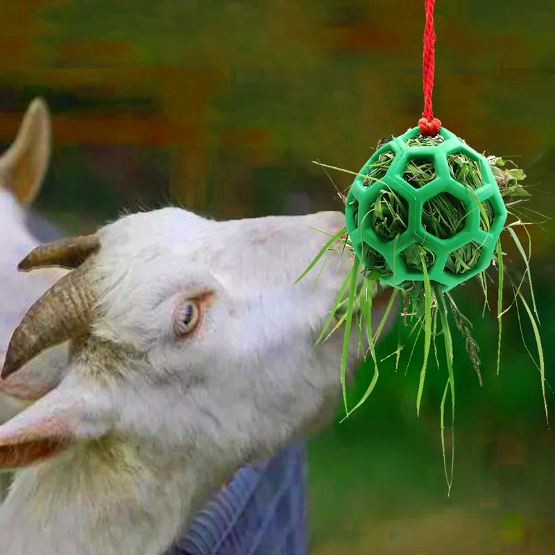 2pcs Horse Treat Ball Hay Feeder Toy Ball Hanging Feeding Toy for Horse Horse Goat Sheep Relieve Stress, Horse Stable Stall Paddock Rest Green - BeesActive Australia