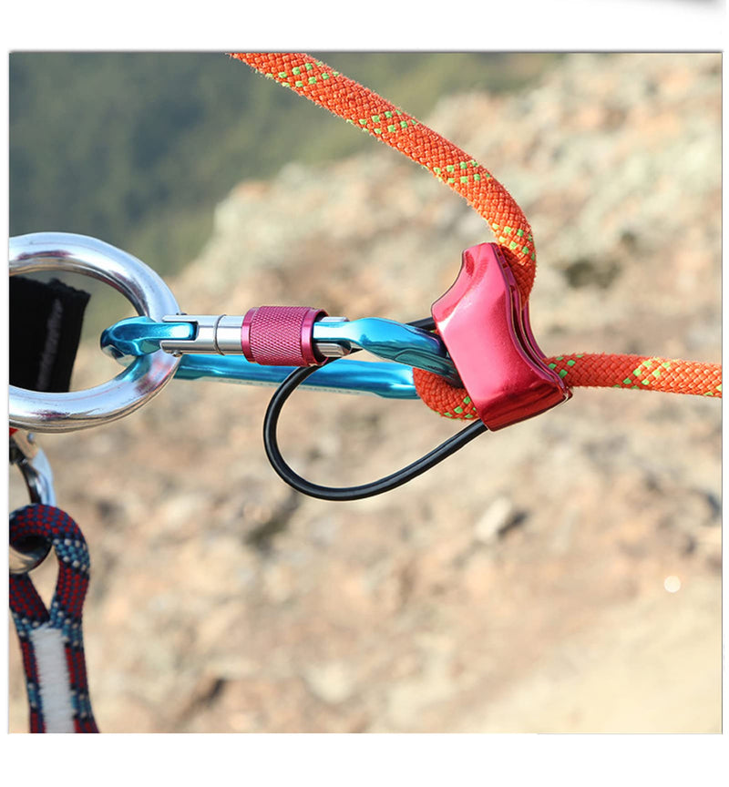 Yundxi 25KN Rappel ATC Belay Device Aluminum V-grooved Rock Climbing Rappelling Descender Safety Equipment Orange - BeesActive Australia