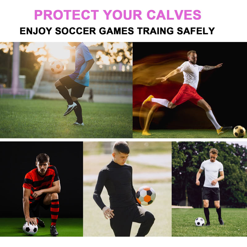 Soccer Shin Guards for Kids Youth, Shin Guard and Shin Guard Sleeves for Boys and Girls for Football Games EVA Cushion Protection Reduce Shocks and Injuries C-Purple+Black Large - BeesActive Australia