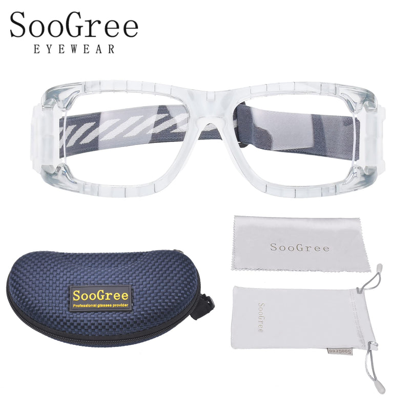 SooGree Sport Goggles Glasses Racquetball Goggles Basketball Soccer Football Sports Protective Goggles Men Women Gray Grame White Pad - BeesActive Australia