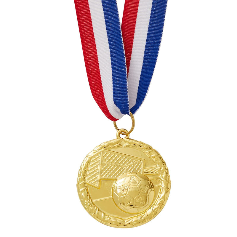 Juvale 12 Pack Soccer Medals for Kids, Team Participation Trophies, Party Favors (Metal, Gold) - BeesActive Australia