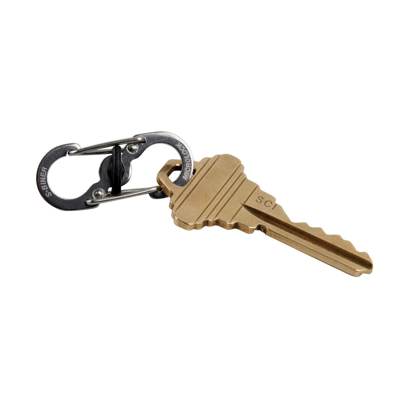 Nite Ize S-Biner MicroLock, Locking Key Holder, Stainless-Steel 2-Pack - BeesActive Australia