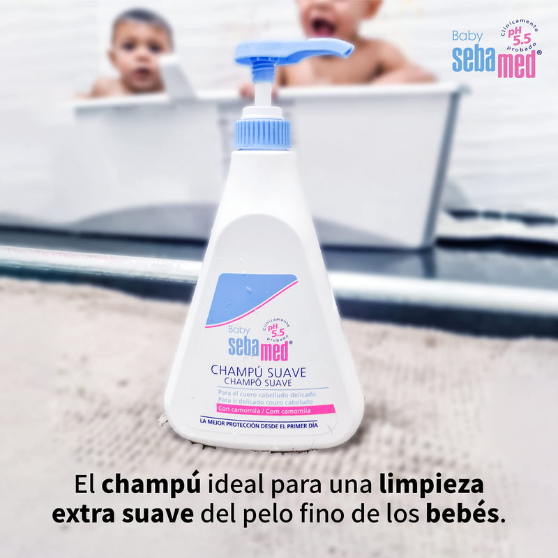 SEBAMED Baby Soft Shampoo for Fine and Delicate Skin of Child's Scalp, Extra Soft Cleansing Extremely Sensitive Scalp, Multicolor, Fresh, 500 Ml - BeesActive Australia