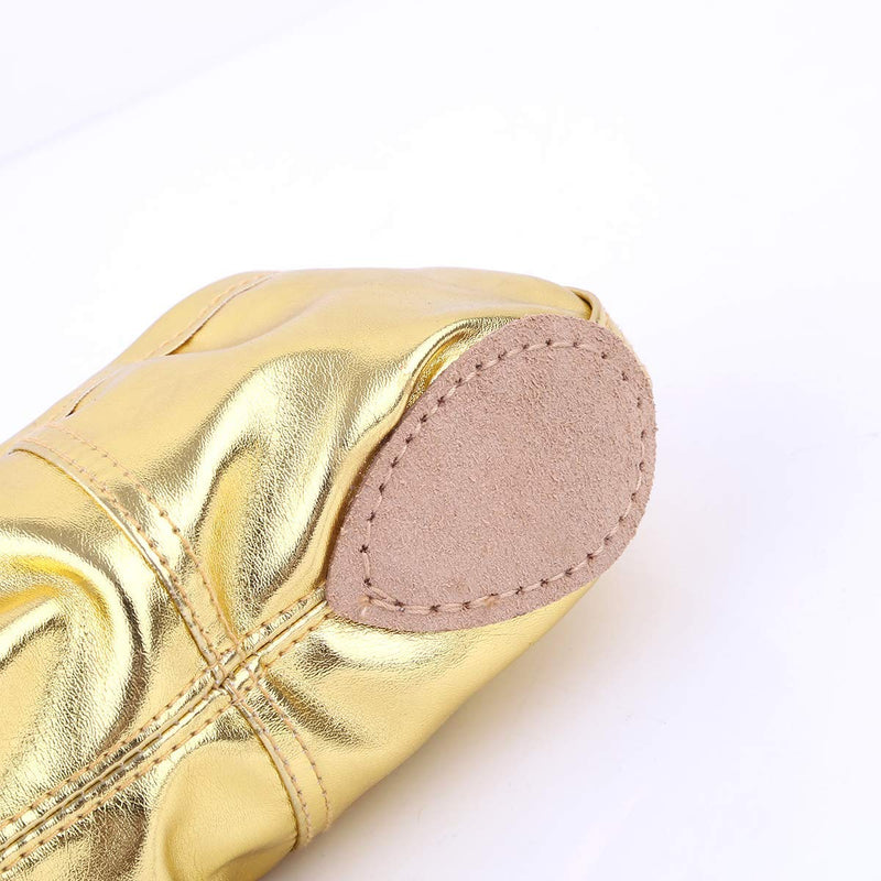 Nexete Ballet Shoes Split-Sole Slipper Flats Ballet Dance Shoes for Toddler Girl Kid Women in Gold,Silver,Pink Glitter Colors 6 Women/5 Men - BeesActive Australia