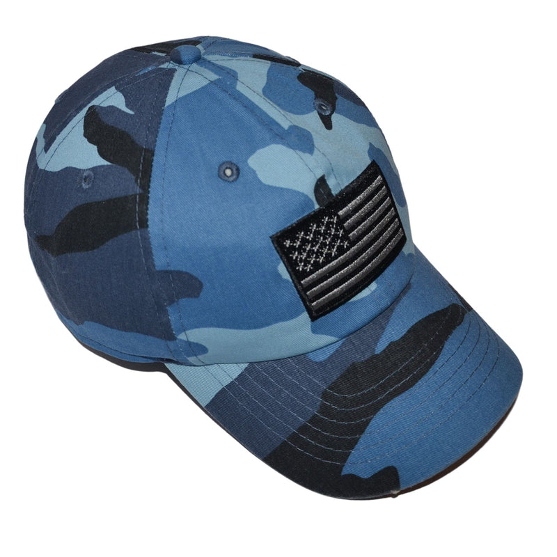 Newhattan American Flag Hat Camo Patriotic Hats USA Military Baseball Cap Unisex One Size Blue Sky Camo - BeesActive Australia