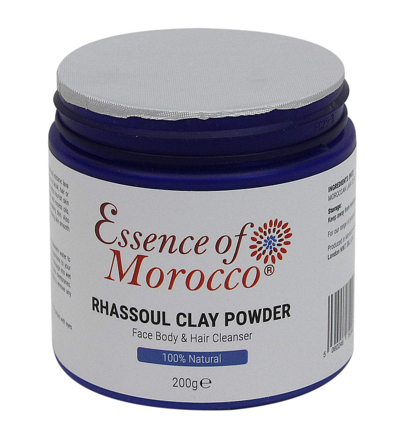 Moroccan Rhassoul Clay Powder Ghassoul used as a Cleansing Facial Body and Hair Shampoo Mask Pure & Natural. 200 g. / 7 OZ - BeesActive Australia