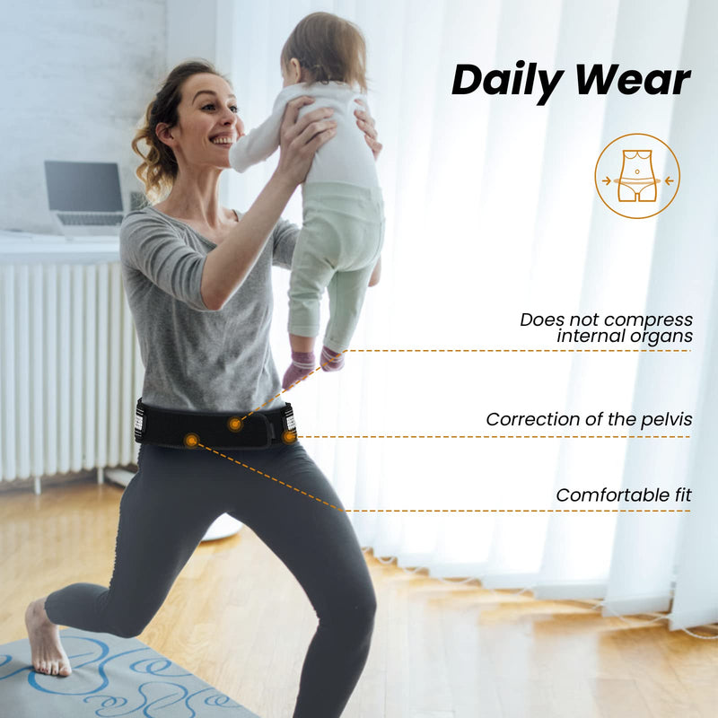 Slueat Sacroiliac SI Joint Hip Belt for Women - Hip Braces for Hip Pain - Lower Back Support Brace - Pelvic Support Belt - Trochanter Belt - Adjustable Sciatica Lumbar Pain Relief (Hip Size 32"-47") - BeesActive Australia