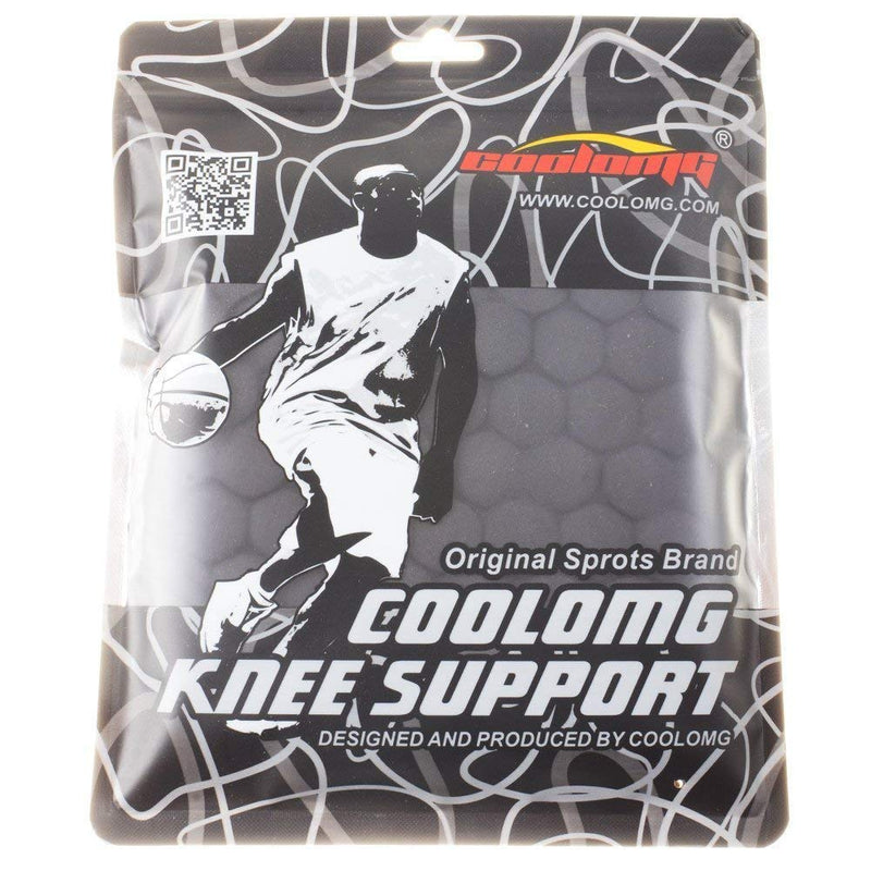 COOLOMG Basketball Knee Pad for Kids Youth Adult Knee Compression Sleeve (1 Sleeve) Baseball Volleyball Wrestling Anti-slip Knee Protector Large(130-160LBS) Black - BeesActive Australia
