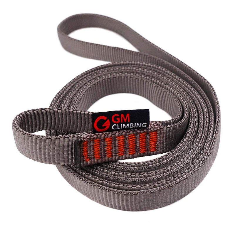 GM CLIMBING 16mm Nylon Sling Runner 22kN / 4950lbf CE UIAA Certified Gray 30cm / 12inch | Single Unit - BeesActive Australia