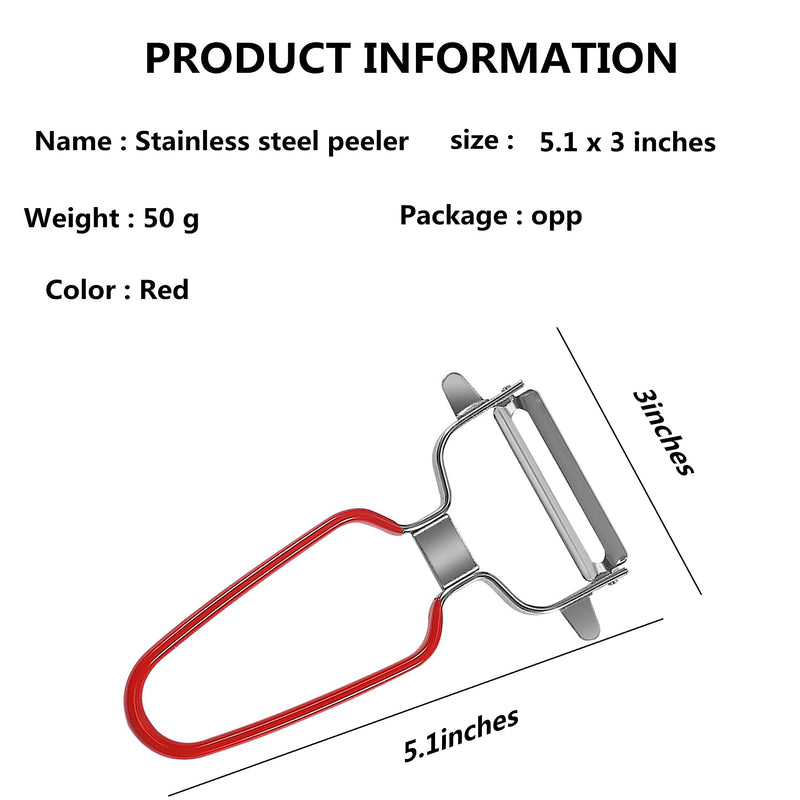 Potato, vegetable, apple peeler, fruit, carrot, vegetable, potato peeler, Y-shaped stainless steel peeler, ergonomic non-slip handle and sharp blade, good durability (Red) Red - BeesActive Australia