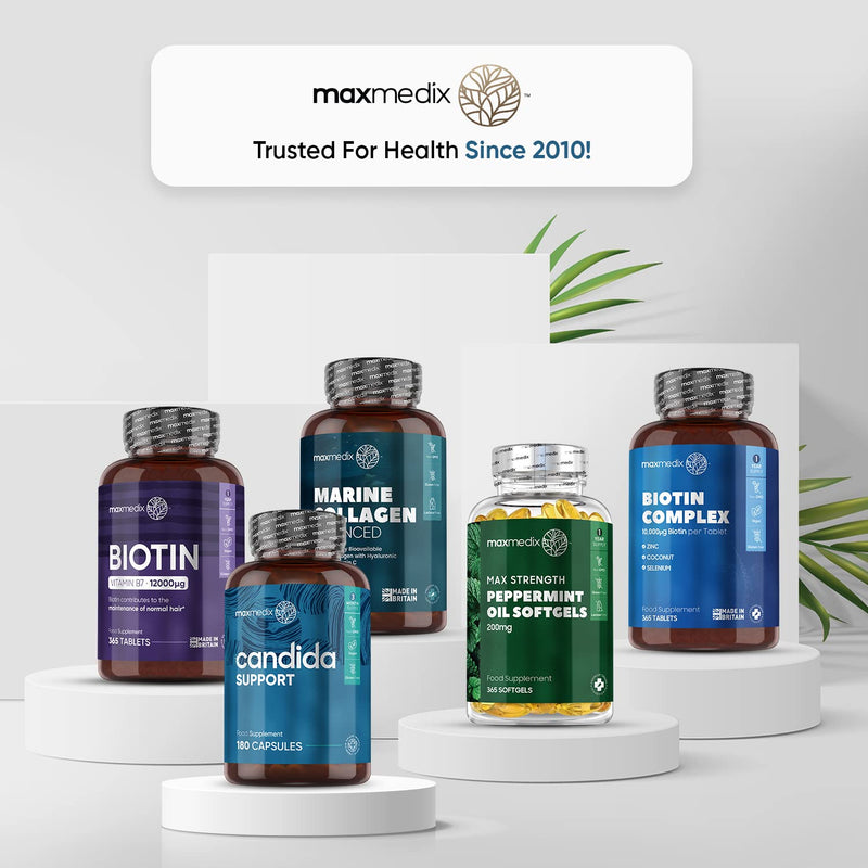 Candida Support - 180 Vegan Capsules (3 Month Supply) - With 400 Million Bacterial Cultures, Caprylic Acid & Other Active Ingredients - Candida Complex For Gut Health & Intimate Flora -For Women & Men - BeesActive Australia