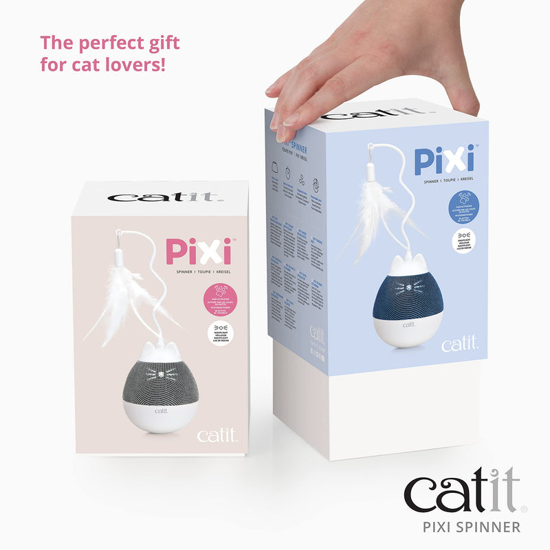 Catit PIXI Spinner, Treat Dispensing Cat Toy, Blue - BeesActive Australia