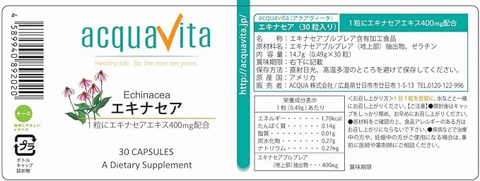 acqua vita echinacea 30 tablets - BeesActive Australia