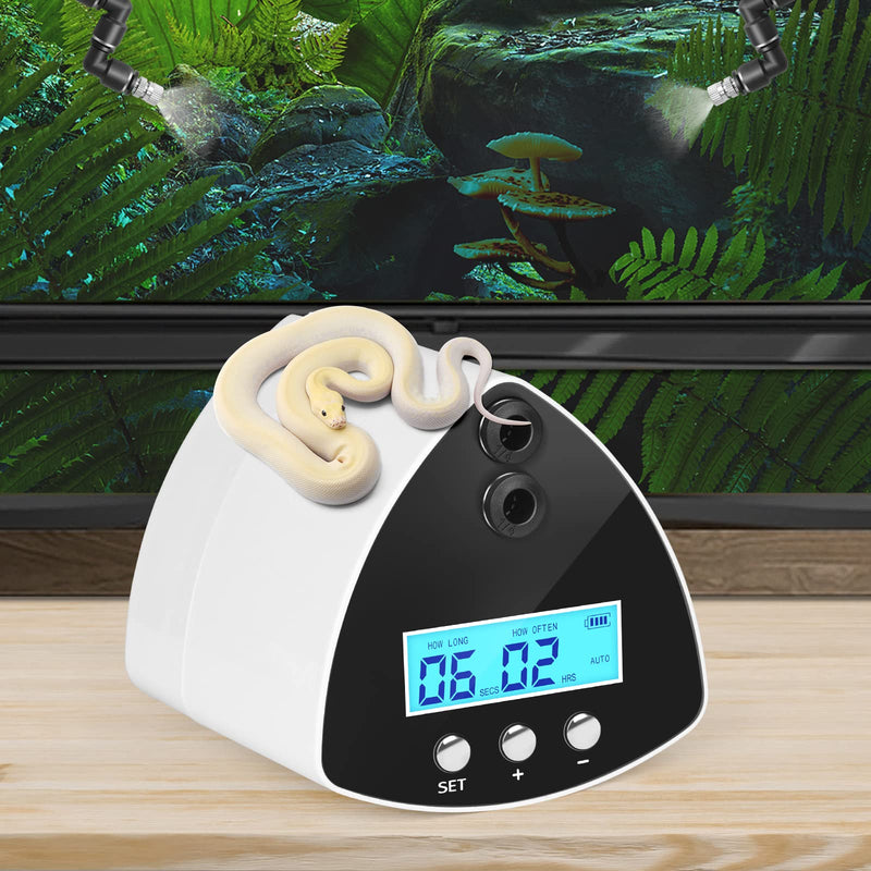 DAOTAILI Reptile Misting System, Automatic Intelligent Reptile Humidifiers with 3 PCS Spray Nozzles, LCD Reptile fogger with Smart Timing Rainforest.This is Rainforest Device, Not A Sprayer - BeesActive Australia