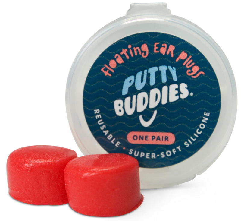 PUTTY BUDDIES Floating Earplugs 3-Pair Pack – Soft Silicone Ear Plugs for Swimming & Bathing – Invented by Physician – Keep Water Out – Premium Swimming Earplugs – Doctor Recommended Blue/White/Red - BeesActive Australia