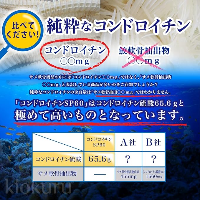 Fukuju Suisan Co., Ltd. Umi no Megumi Chondroitin SP60 Yoshikiri Shark Soft Meat Powder 100% (Capsule type (300 grains)) - BeesActive Australia