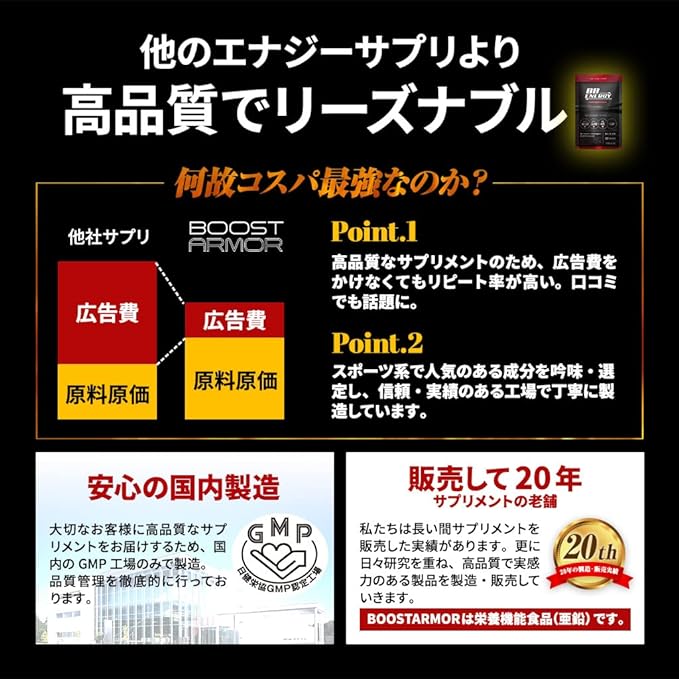 BB.ENERGY Citrulline Arginine Zinc +EAA Maca Krachaidum Tongkat Ali Taurine Fur Seal Overwhelming amount of ingredients Carefully selected nutritional functional food Made in Japan BB Energy (Boost Armor, 1 bag) - BeesActive Australia