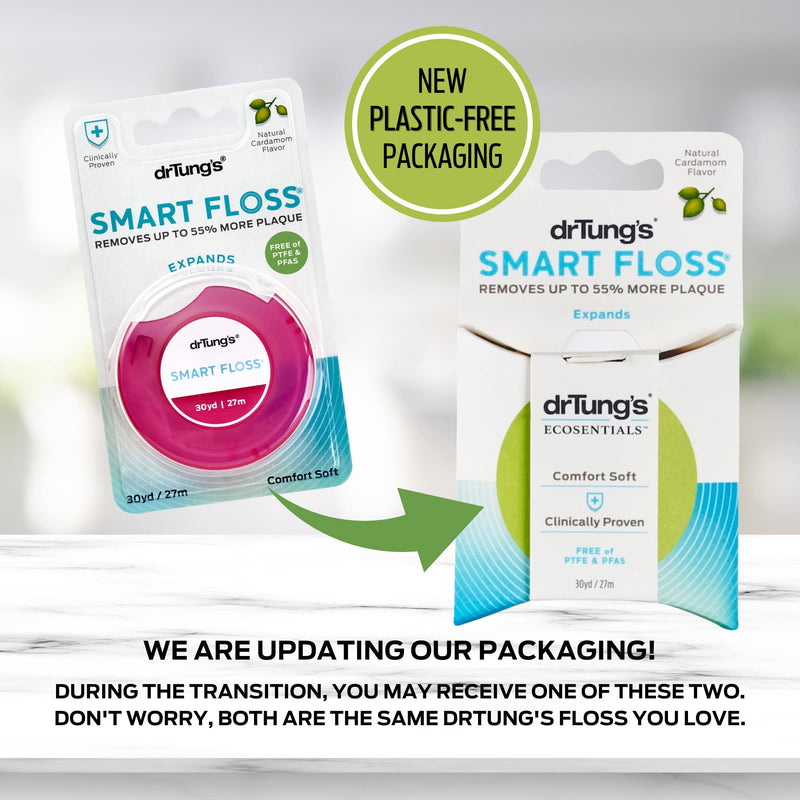 Dr. Tung's Smart Floss, 30 yds, Natural Cardamom Flavor 1 ea Colors May Vary (Pack of 3) - BeesActive Australia