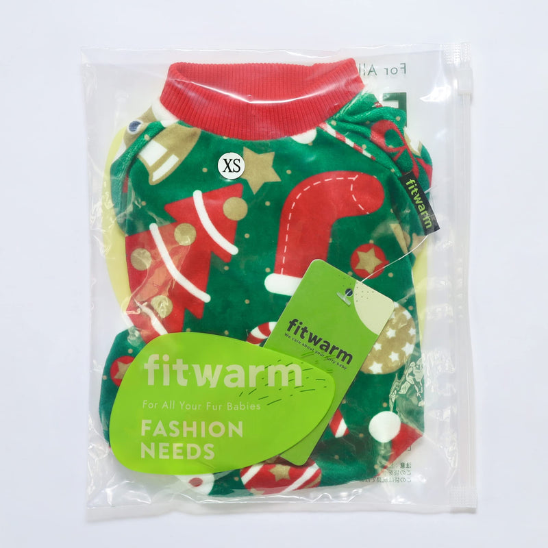 Fitwarm Penguin Thermal Pet Dog Pajamas Onesie Jumpsuit Stretchy Doggie Puppy Clothes Outift Lightweight Velvet Medium Christmas - BeesActive Australia