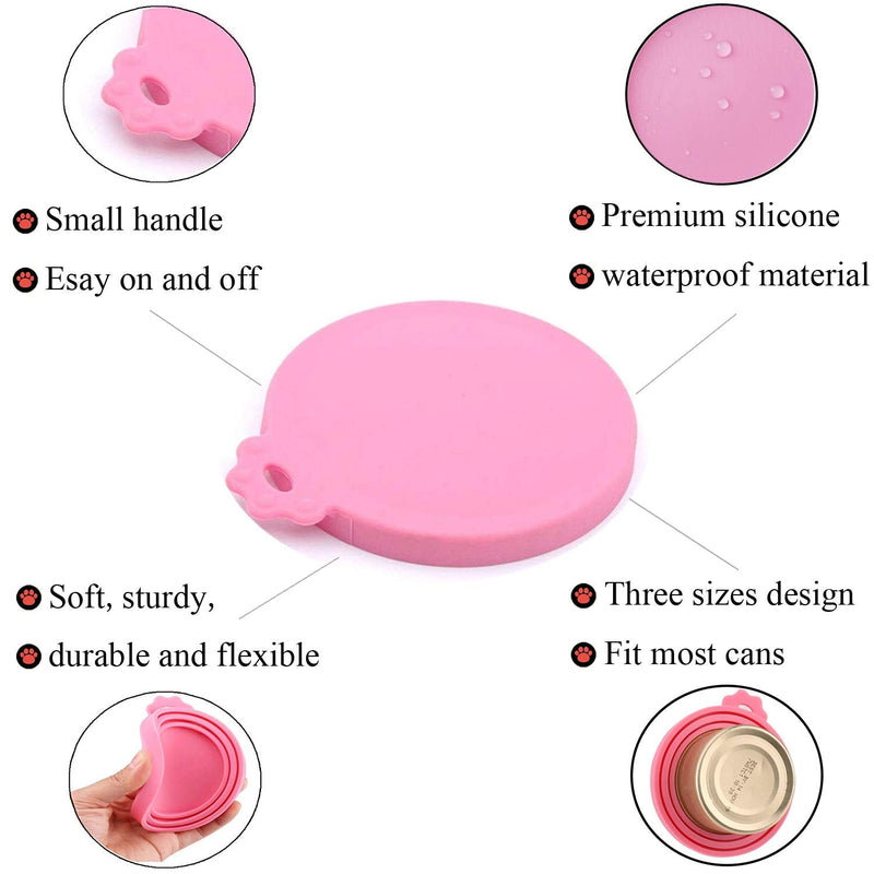 IVIA PET Food Can Lids, Universal BPA Free Silicone Can Lids Covers for Dog and Cat Food, One Can Cap Fit Most Standard Size Canned Dog Cat Food blue,green,orange,pink - BeesActive Australia