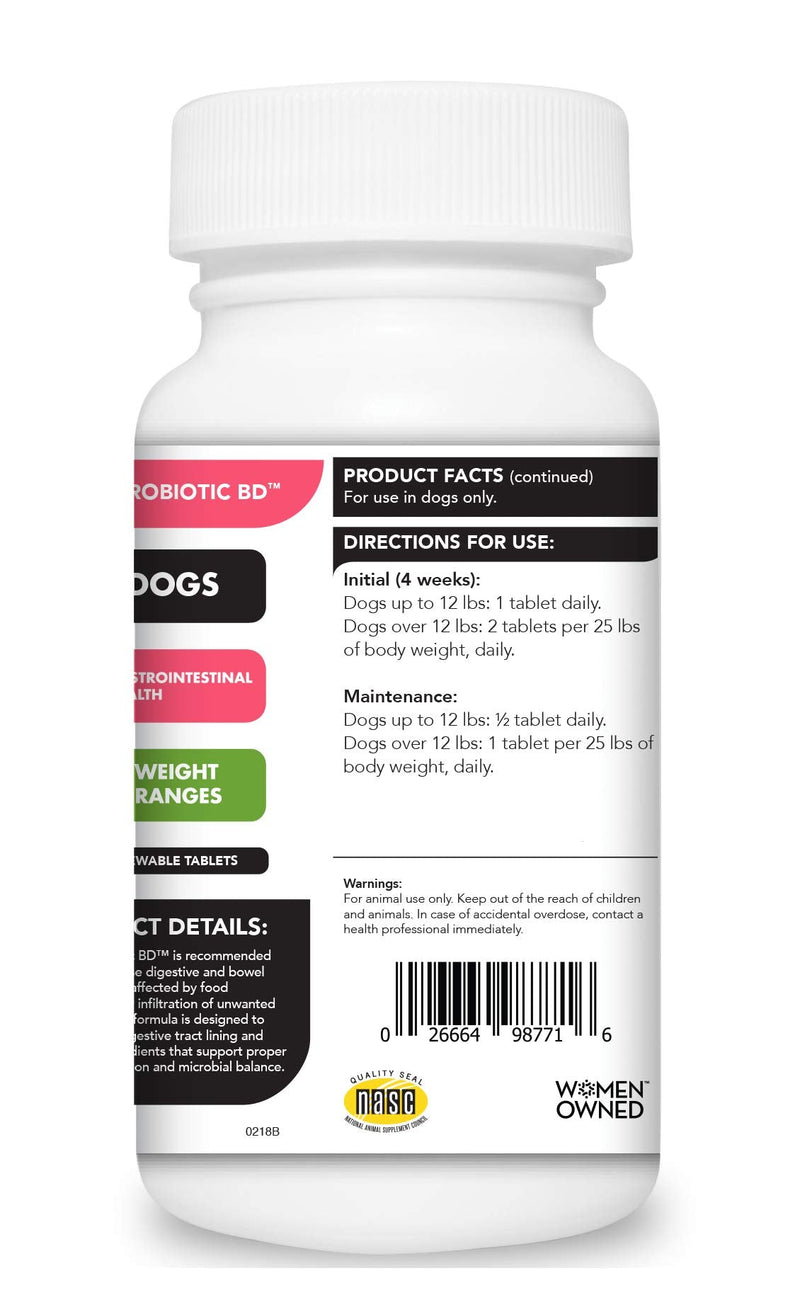 VetriScience Vetri Probiotic Bowel Defense and GI Support Supplement for Dogs, 120 Tablets - BeesActive Australia