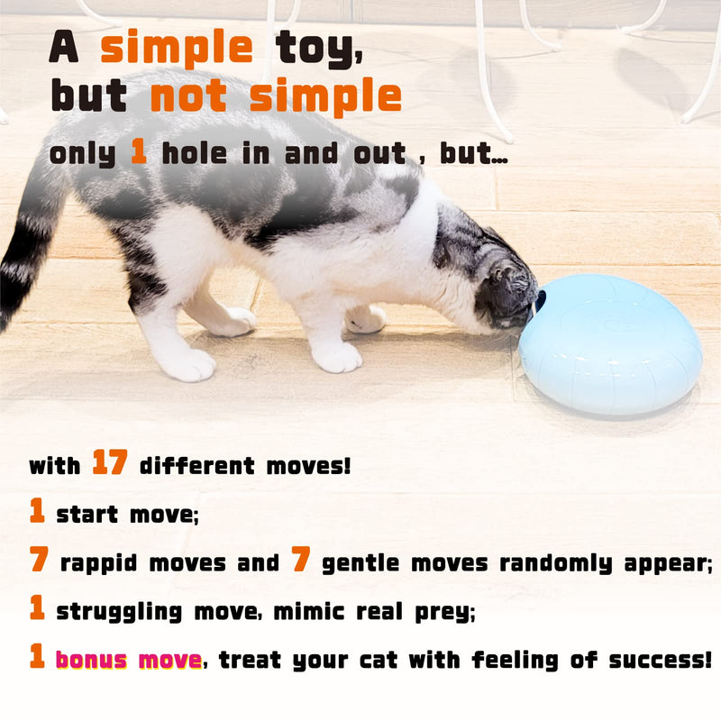 Migipaws Cat Toys Interactive Fluffy Ball Squeak Hide and Seek in a Mice Hole Smart Kitten Teaser Automatic Timer On Off Fur Tail Refill - BeesActive Australia