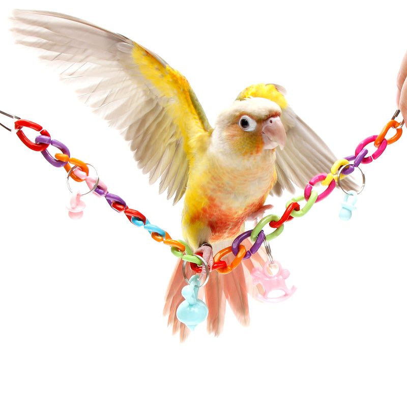 Youngever 12 Packs Bird Swing Toy, Parrot Toys Hanging Bell, Bird Cage Toys for Parrots, Finches, Macaws, Cockatiels - BeesActive Australia