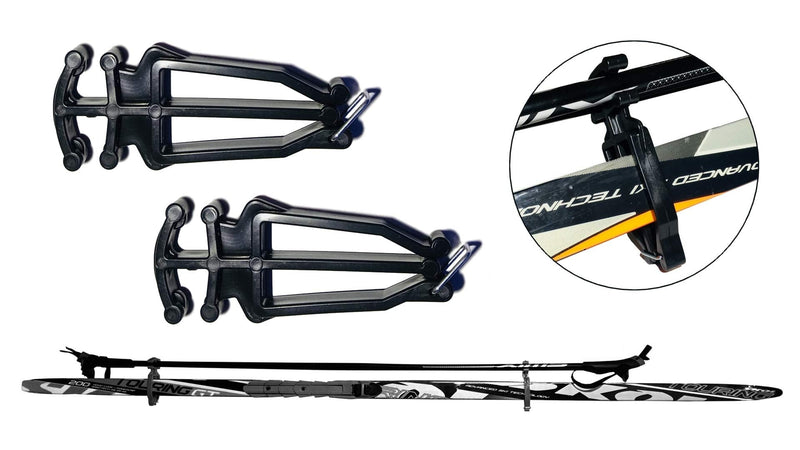 Bagdent Cross Country Skis and Poles Holder – 1 Pair, Universal Nordic Ski Pole Carrier black - BeesActive Australia