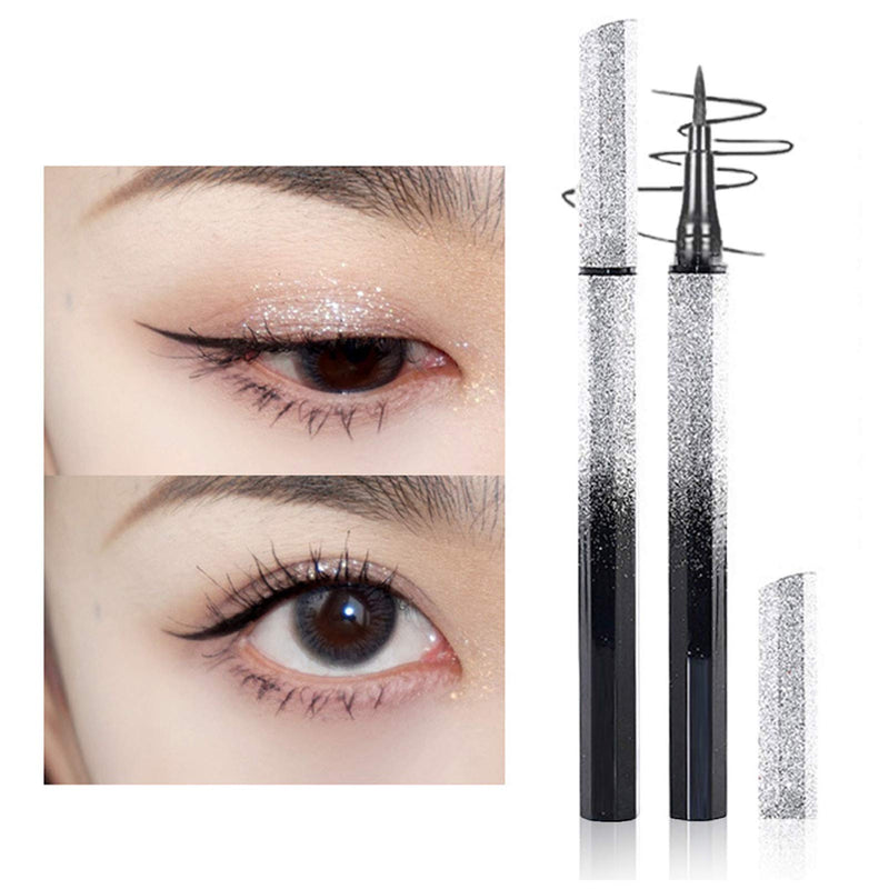 Eyeliner Starry sky Eyeliner, Long Lasting Waterproof and Smudgeproof(Black) (black-2pc) black-2pc - BeesActive Australia