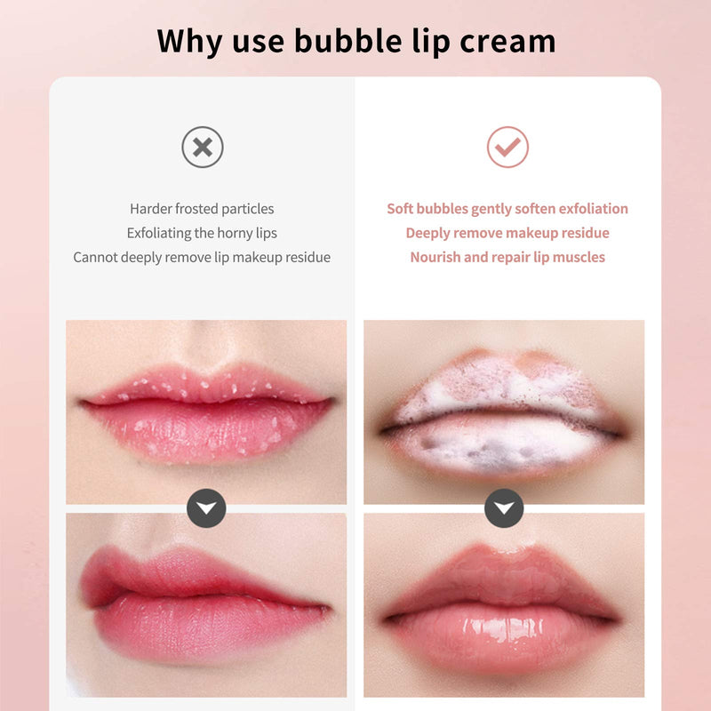 DAGEDA Lip Lotion, Bubble Lip Lotion With Brush, Lip Scrub & Exfoliating Hydrating Repair Soften Lip Skin Care For Dry Chapped Lips And Moisturizer Plump Bubbles Exfoliation Lip Treatment SET - BeesActive Australia