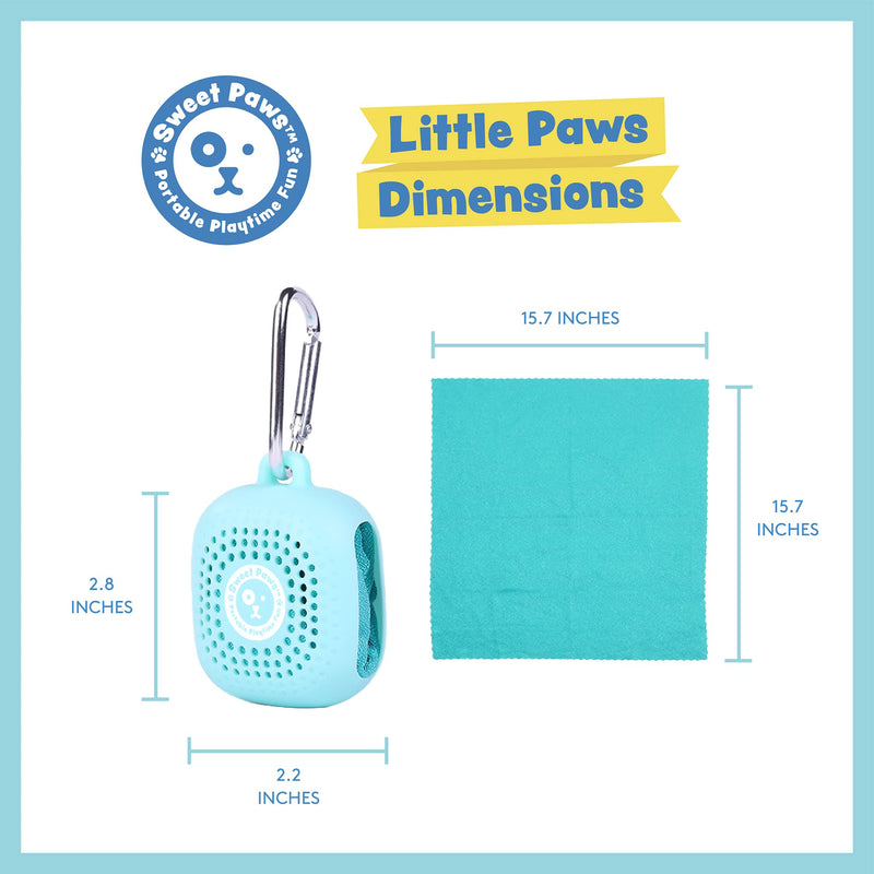 Sweet Paws Microfiber Portable Dog Towels for Drying Dogs - Lightweight Microfiber Super Absorbent Dog Towel - Paw Towel for Small and Medium Dogs - Case Clips onto Leash Or Bag (Newport Navy) Newport Navy (Small) - BeesActive Australia