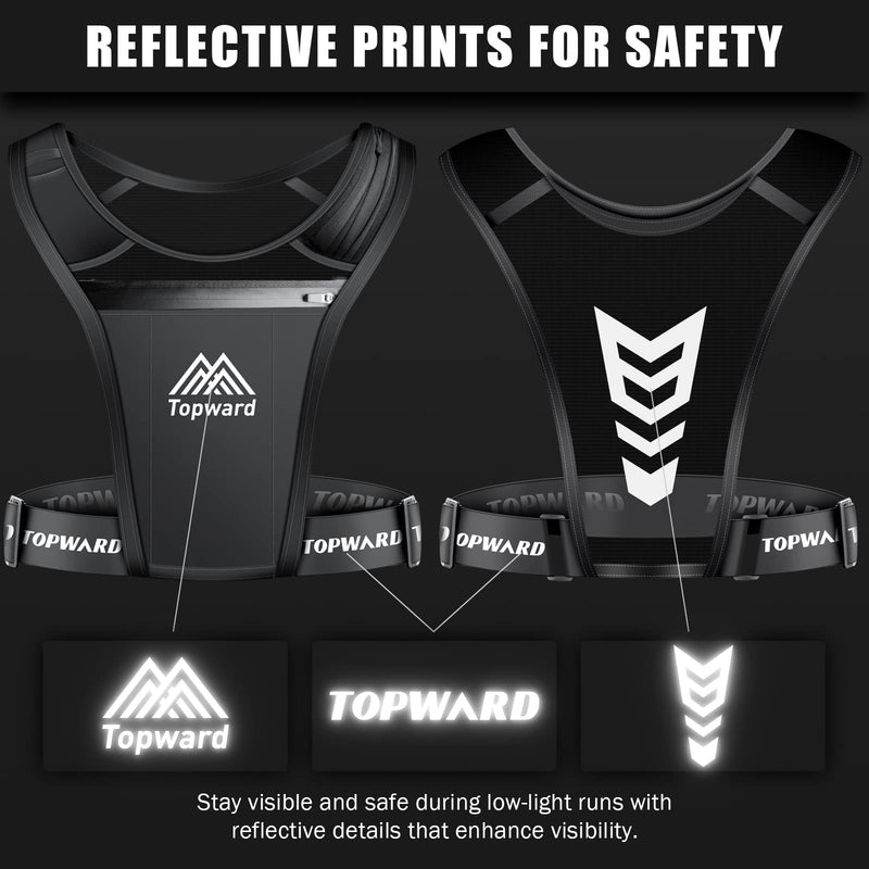 Topward Running Phone Holder Vest for Men Women Jogging Walking Exercise & Gym Workout. Water Resistant Cell Phone Holder for All Smartphones. Adjustable Strap,Key Pocket, Hydration Water Bottle Pouch - BeesActive Australia