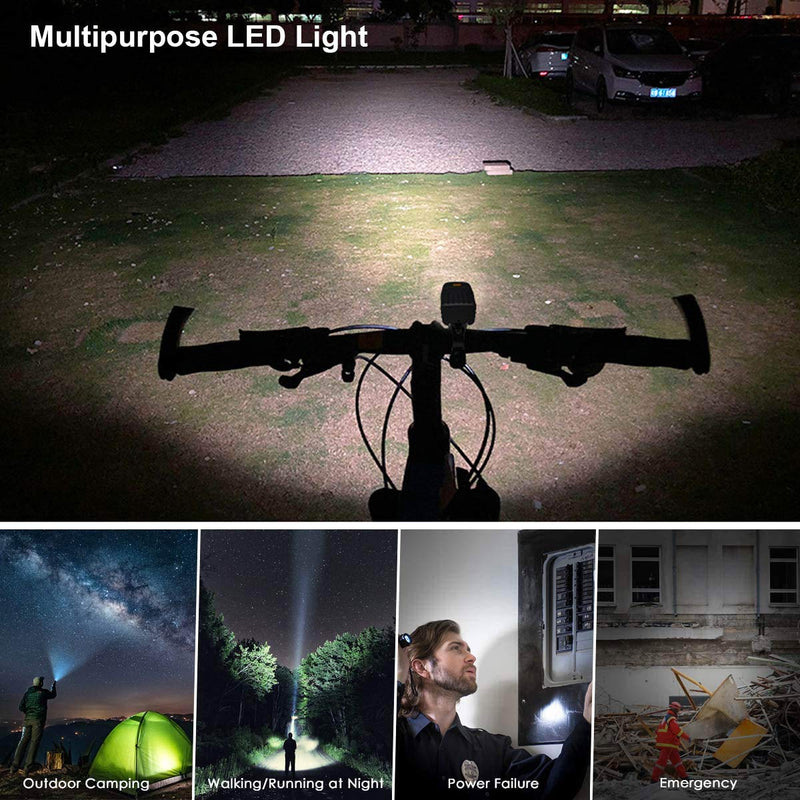 USB Rechargeable Bike Light Set, 3000 Lumens Bike Headlight 3 LED【Upgrade Mount】,Super Bright Headlight Front Lights and Back Rear LED,3 Light Mode Fits All Bicycles, Mountain,Road - BeesActive Australia