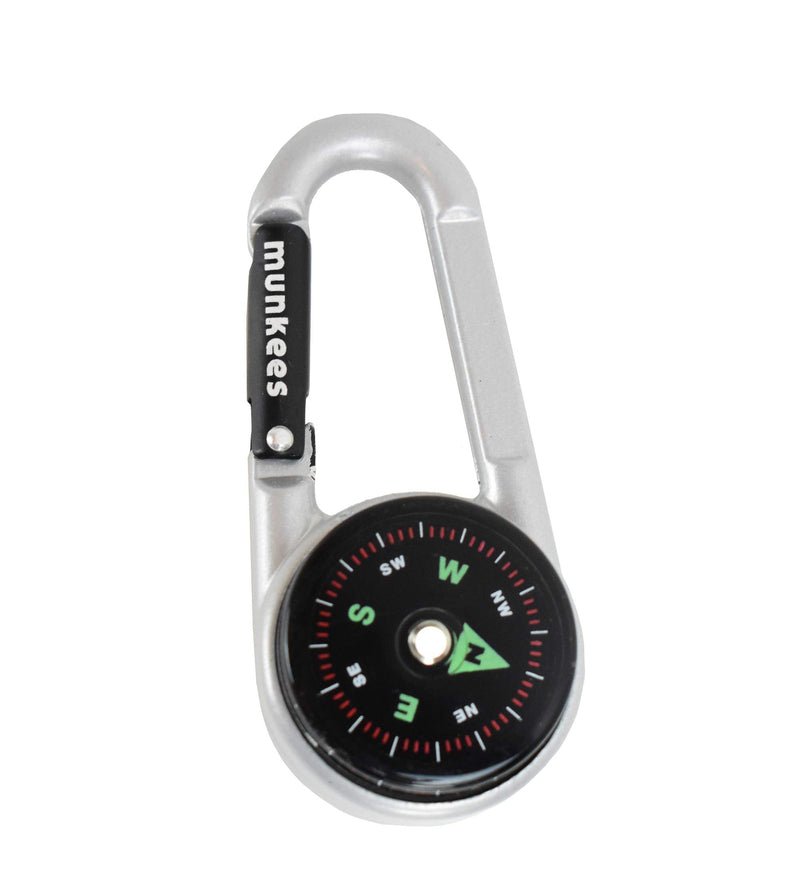AceCamp Carabiner Compass and Thermometer, Small Pocket-Sized Waterproof Gear, Mini Clip for Camping, Survival Tool, Emergency Kit, Hiking, Backpacking - BeesActive Australia