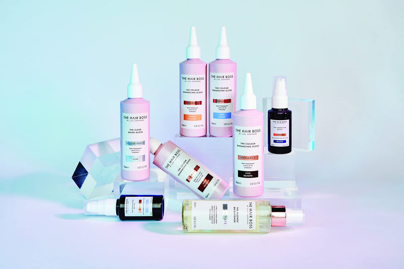 THE HAIR BOSS BY LISA SHEPHERD Clear Shine Gloss, Semi-Permanent Hair Treatment for 6 Washes, 150ml - BeesActive Australia