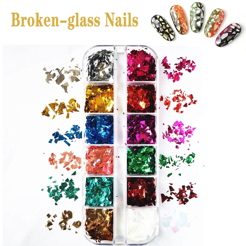 36 Colors Mermaid Nail Flakes Holographic Nail Sequins Flakes Set Irregular Iridescent Nail Glitter Flakes and Butterfly Glitter for Nail Art Design Face Body Hair DIY Crafting - BeesActive Australia