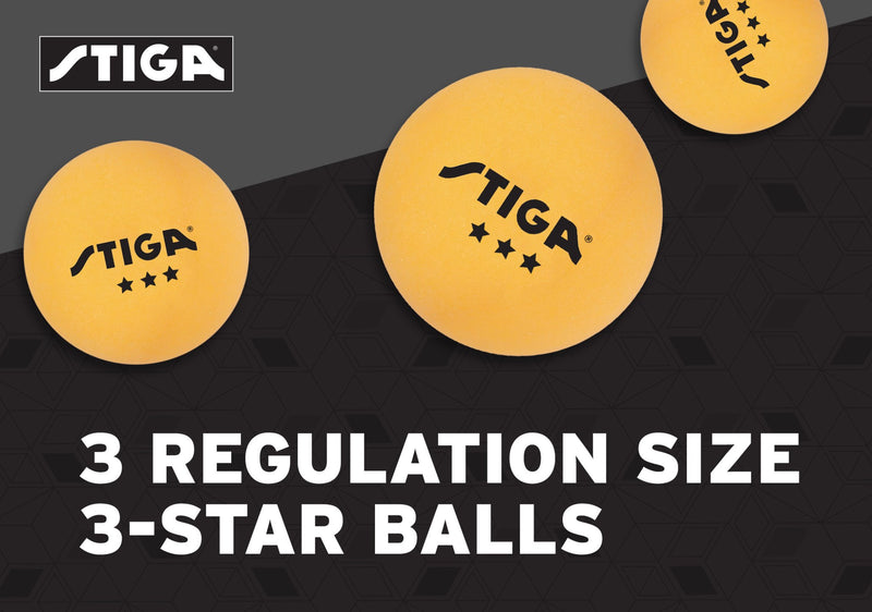 [AUSTRALIA] - STIGA Performance 2-Player Table Tennis Set Includes Two Rackets and Three 3-Star Balls 