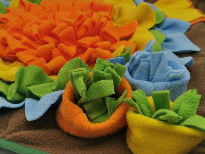 Alibuy Dogs Snuffle Mat Pet Feeding Mats Puppy Sniffing Pad,Cat Doggies Interactive Puzzle Toys for Multiple Breeds Encourages Natural Foraging Skills,Training and Stress Release Orange - BeesActive Australia