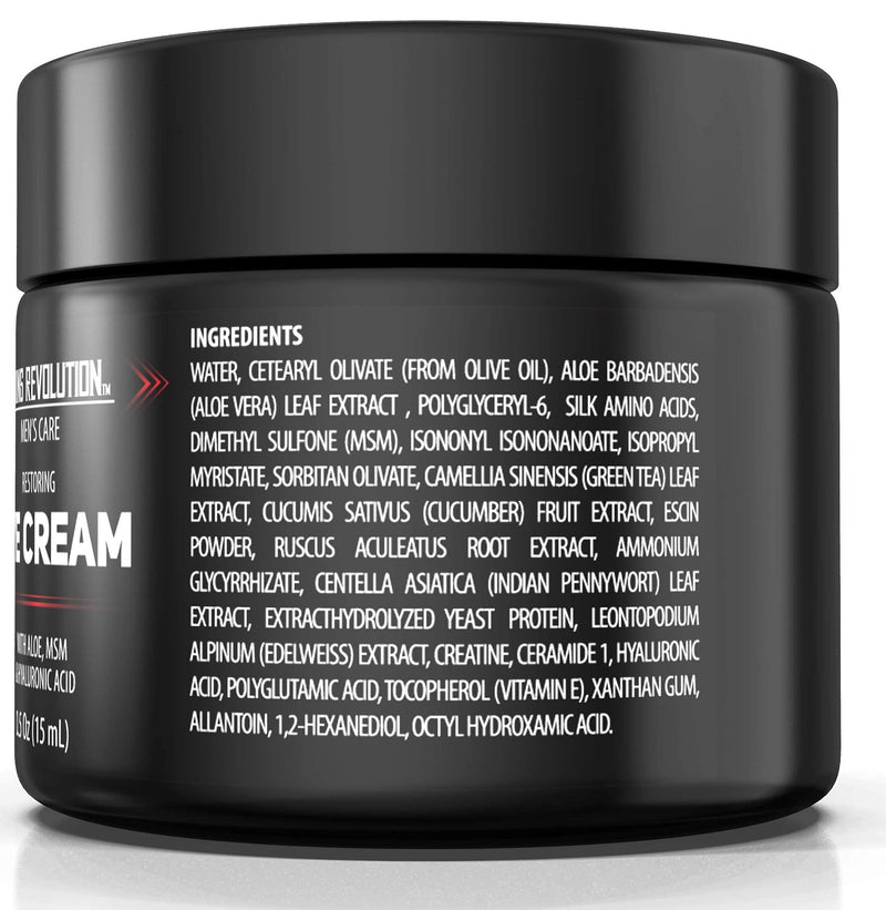 Natural Eye Cream for Men - Mens Eye Cream for Anti Aging, Dark Circle Under Eye Treatment.- Men's Eye Moisturizer Wrinkle Cream - Helps Reduce Puffiness, Under Eye Bags and Crowsfeet 0.51 Fl Oz (Pack of 1) - BeesActive Australia