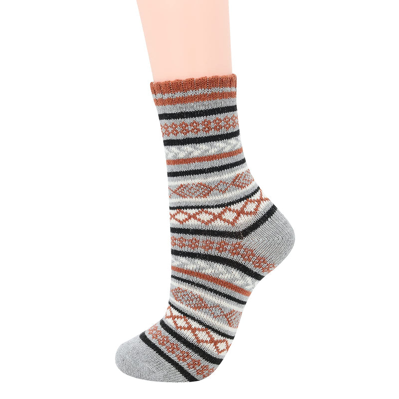 Men's Wool Socks Ankle Winter Warm Socks Athletic Fuzzy Socks Sports Crew Socks Soft Fall Hiking Socks 4/Diamond (Size 9-11) - BeesActive Australia
