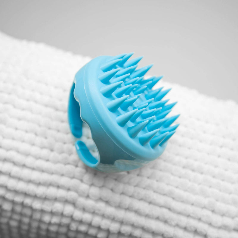 Flathead Premium Scalp Massager and Scrubber with Soft Silicone Bristles - Exfoliator for Dandruff Removal and Encourages Hair Growth, Use on Wet or Dry Hair, Includes 2 Massage Removal Heads Pack Of 1 - BeesActive Australia