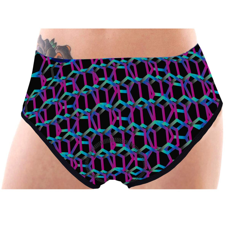 voofly Women's Cycling Underwear Shorts 3D Padded Gel Bike Bicycle Biking Briefs Quick Dry Lightweight Black Purple Small - BeesActive Australia